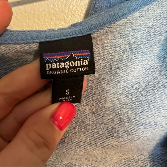 Patagonia Light Blue Zip Up Hoodie Size Small - Picture 3 of 6